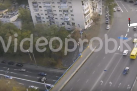 Дорожная камера зафиксировала ДТП в Киеве на Печерском мосту